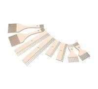 TOPBATHY 8 Piezas Peine Batidor de Tejido de Madera Doble Extremo para Proyectos de Tapiz Colgante, Herramienta Artesanal Portátil y Duradera para Principiantes y Expertos