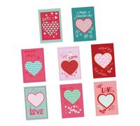 TOPBATHY 8 Tarjetas de Felicitación en Forma de Corazón para San Valentín Diseño Romántico de Papel Tamaño Pequeño Ideales para Escribir Mensajes y Decorar Fiestas del Día Enamorados