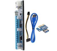 TOPBATHY Adaptador Cable Pci-e X16 para Tarjeta Gráfica Portátil, Gpu Externa para Portátil Cable USB 60 Cm, Conexión Mini Pci-e a Pci-e, Compatible Computadoras Portátiles, Color Azul,