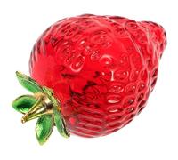 TOPBATHY Adorno de Cristal de Fresa paraca Decoraciones de otoño para el hogar Estera Home Decor decoração casa estatuilla de Fruta de Cristal de Mesa Adorno de Mesa de Frutas aleación Rojo