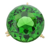 TOPBATHY Adorno para Decoración Elegante con Soporte Trípode Dorado de Cristal Artificial Verde en Forma de Diamante de Mesa en Sala o Ducha Nupcial