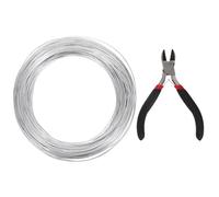 TOPBATHY Alambre y 50 de para Manualidades Flexible de 1 Mm de Grosor con Alicates de Corte para Proyectos de Bricolaje y Creación de Muñecos