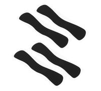 TOPBATHY Almohadillas de Silicona Onduladas Negras para Extensiones de Pestañas 4 Piezas Reutilizables para Frente Soporte Antialérgico y Protector para Salón y Uso Doméstico