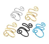 TOPBATHY Anillos Guía de Hilo para Tejer 5 Piezas Multicolor Anillos Abiertos de Ganchillo para Dedos Herramienta Ligera de Bobinado para Manualidades y Proyectos de Tejido
