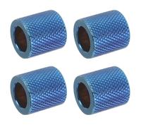TOPBATHY Anillos para Collarín de Reposacabezas de Coche Azul Curvado, 4 Piezas de Aleación de Aluminio, Decoración Interior para Asientos de Automóvil, Accesorios Compatibles para