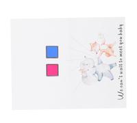 TOPBATHY Árbol Huellas Dactilares para Revelación De Género, Libro Firmas Baby Shower, Kit Completo Azul y Rosa, Interactivo para Fiesta Revelación Ñiño, Decoración Evento Nacimiento