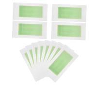 TOPBATHY Bandas de Cera Depilatoria Corporal y Facial 20 Unidades Color Verde Papel de Cera para Depilación de Piernas Brazos Axilas y Rostro Uso Seguro y Eficaz para Piel Sensible