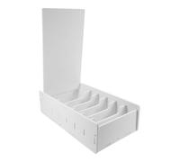 TOPBATHY Bandeja Organizadora Tapa Plástico PVC Resistente 6 Compartimentos para Billetes Cajón Pequeño para Dinero Soporte Multifuncional para Oficina y Hogar Caja de Administración