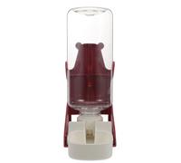 TOPBATHY Bebedero Automático para Mascotas Pequeño Colgante de PP Color Vino Tinto Dispensador de Agua Transparente para Conejos, Gatos y Perros, Suministro Continuo para Jaulas