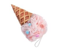 TOPBATHY Bola De Baño Flor De Baño Forma De Helado Tarrina Esponja De Lufa Natural Para Exfoliante Corporal Accesorio Divertido Para Ducha
