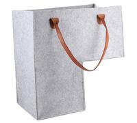 TOPBATHY Bolsa De Almacenamiento Alfombra Falso Cesta De Escalera para Escaleras Cubo De Basura del Baño Canasta De Juguetes El Secado Surgir Organizador De Lavandería Exterior Grey Sintió