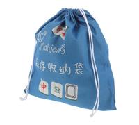 TOPBATHY Bolsa de Almacenamiento Mahjong Titulares de Mahjong portátil con cordón Tela Oxford Azul