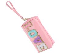 TOPBATHY Bolsa De Maquillaje Neceser Cremallera 1 Unidad Tamaño Octogonal Suave Portátil para Niñas Organizador De Viaje Práctica para Cosméticos y Artículos Personales Rosa Love