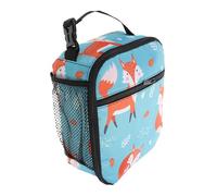 TOPBATHY Bolsa Térmica para Almuerzo con Diseño de Zorrito Bolsa Reutilizable Ligera y Plegable con Correa para Escuela Picnic y Viaje