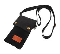 TOPBATHY Bolso Bandolera Pequeño Negro con Tres Compartimentos de Lona y Correa de Hombro Ajustable para Mujer Adecuado para Uso Diario y Citas