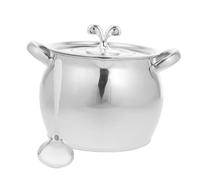 TOPBATHY Bote de manteca filtros de aceite de cocina recipiente de grasa tapa del filtro olla colador de aceite contenedor de grasa de cocina Olla de petróleo Acero inoxidable Plata
