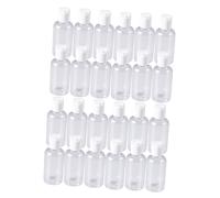 TOPBATHY Botellas Rellenables Para Viaje 24 Unidades 75 Ml Botellas Para Champú y Loción Uso Portátil Pack Tapas Colores Aleatorios