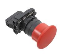 TOPBATHY Botón de Parada de Emergencia en Forma de Hongo, Pulsador Industrial Rojo, Interruptor de Botón Pulsador Compatible, Accesorio para Controladores Eléctricos, Fácil Instalación