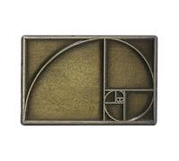 TOPBATHY Broche de Metal Pin Único para Solapa Diseño de Proporción Áurea Rectangular Estilo Medieval Vintage en Ocasiones Obsequios y Día del Maestro