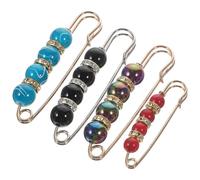 TOPBATHY Broches De Moda Para Mujer Perlas, Alfileres De Seguridad Ajustadores De Cintura, Clips Para Suéter 4 Piezas Para Ropa y Chales Uso Diario