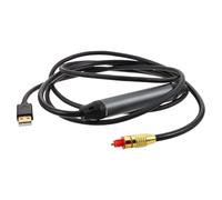 TOPBATHY Cable de Audio Digital USB a Fibra Óptica Calidad de Sonido sin Pérdida y Salida de Señal Estable, Material Plástico Negro para Uso en Home Cinema