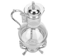 TOPBATHY Cafetera de Hotel de Estilo Europeo Capacidad Grande, Asa Cómoda y Fácil de Limpiar, Tetera de Vidrio Aleación de Zinc para Restaurante o Té Tarde