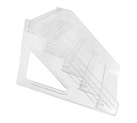 TOPBATHY Caja Acrílica Transparente para Almacenamiento de Tarjetas y Postales, Estructura de 5 Niveles, Diseño Compacto y Ahorro de Espacio para Oficina y Aula