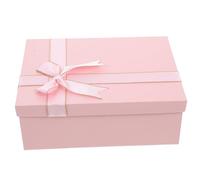 TOPBATHY Caja De Con Lazo Caja De Embalaje De Cartón Para Cumpleaños y Elegante Vacía Para Presentaciones Color Rosa