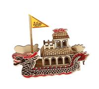 TOPBATHY Caja de música del del dragón Madera Botes Adornos cajitas Musicales Music Box Rompecabezas Cubo Equipo Juguetes Cajas Juguete Musical Modelo de de dragón de Escritorio