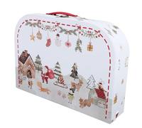 TOPBATHY Caja de Papel Portátil para Guardar Cosas de Fiesta de Navidad Solución de Almacenamiento Decorativa para Decoración