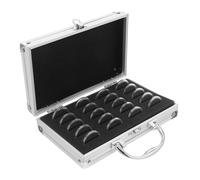 TOPBATHY Caja para Monedas De Coleccionista Estuches Metálicos con Tapa Vitrina para Guardar Monedas Caja Transparente para Colección Organizador