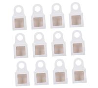TOPBATHY Cajas de Vino de Papel Kraft 25 Unidades con Ventana Transparente Colgantes Plegables para Almacenamiento y Presentación Decorativa en Fiestas y Regalos