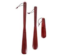 TOPBATHY Calzador de Madera Marrón Accesorio Práctico para Zapatos Diseño Portátil y Ligero 3 Piezas para Personas Mayores en Viajes y Uso Diario