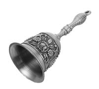 TOPBATHY Campana de Mano Metálica Estilo Vintage con Mango Ergonómico Sonido Claro y Fuerte para Servicio Hotel Escuela Restaurante y Decoración Europea