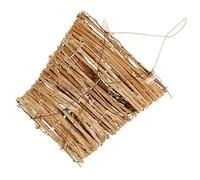 TOPBATHY Canasta de Flores de vinagre Planta Interior Canasta Colgante Muro Falso vides Mimbre Cesta Colgante pequeña para Pared. Cesta de Flores para la Pared de Madera Marrón Claro