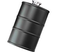 TOPBATHY Cantimplora de Vino de Acero Inoxidable 304, 750ml, Negra, Forma de Bidón de Gasolina, a Prueba de Fugas, para Acampar y Decoración del Hogar