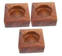 TOPBATHY Cenicero De Madera Creativo De 3 Piezas Cenicero para Exteriores Cenicero para El Hogar Organizador De Escritorio Remoto Cenicero Ajustable para Coche Portátil Casa