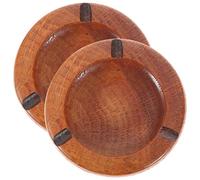 TOPBATHY Cenicero De Madera Redondo para Cenicero Doméstico Estilo Retro 2 Piezas