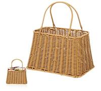 TOPBATHY Cesta De Almacenamiento Portátil Tejida a Mano Esencial De Cocina Decorativa para Frutas