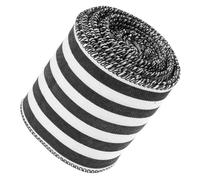 TOPBATHY Cinta con Borde de Alambre y Negro 6,3 Cm X 10 Yardas para Manualidades y Lazos Rústicos Decorativos de Poliéster para Navidad y Embalaje de Regalos