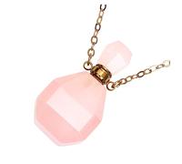 TOPBATHY Colgante De Botella De Deseo Perfume Botella De Aceite Esencial Joyería De Cristal Collar Decorativo