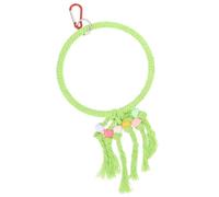 TOPBATHY Columpio de Cuerda para Pájaros Grande Verde, Juguete Colgante para Jaulas de Loros y Periquitos, Perchero de Algodón Resistente para Aves Domésticas, Accesorio de Juego
