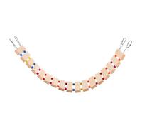 TOPBATHY Columpio de Pollo de Madera Natural Escalera y Marco de Pie de Tamaño Mediano, Juguete Multiusos para Gallinas y Aves, Perchero para Gallinero, Complemento para Jaulas de Pájaros