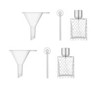 TOPBATHY Contenedor de Perfume Frascos de Perfume de Vidrio 100ml, Gran Capacidad, Recargable, con Embudos y Dispensador, para Viaje y Uso Doméstico Color Aleatorio