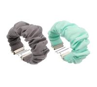 TOPBATHY Correa Elástica Tipo Scrunchie para 2 y Pulsera de Repuesto de Tela Hipoalergénica Suave y Flexible Pack de 2 Unidades Talla 2 y 17 Accesorios para Reloj Casual y Formal