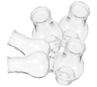 TOPBATHY Cubierta de Vidrio para Lámpara de Aceite, 5 Unidades, Pantalla para Lámparas de Queroseno, Accesorio Retro Resistente al Viento para Iluminación en Exteriores y Eventos