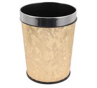 TOPBATHY Cubo de Basura Doméstico de Plástico Dorado Estilo Retro, Reutilizable y Lavable, Capacidad 6l, Adecuado para Oficina y Habitación