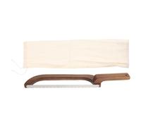 TOPBATHY Cuchillo para Pan de Madera con Filo Duradero y Corte Seguro, Incluye Rascador de Masa y Bolsa de Tela para Cocina Doméstica y Panaderías
