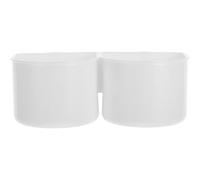 TOPBATHY Cuenco Colgante para Jaula de Mascotas Pequeño Blanco, Tazón de Comida y Agua para Cachorros y Gatitos, Comedero Ajustable de Plástico Abs Borde Antisalpicaduras para Alimentación