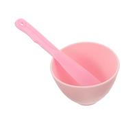 TOPBATHY Cuenco Facial de Silicona Suave y Mezclador Grande Kit para Mascarillas DIY para Salón de Belleza Accesorios Cosméticos para Mezcla Facial Color Rosa